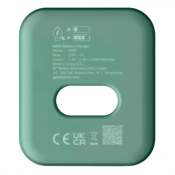 GP B423 USB Pil Şarj Cihazı + 4 Adet 2600mAh AA Şarjlı Pil Seti
