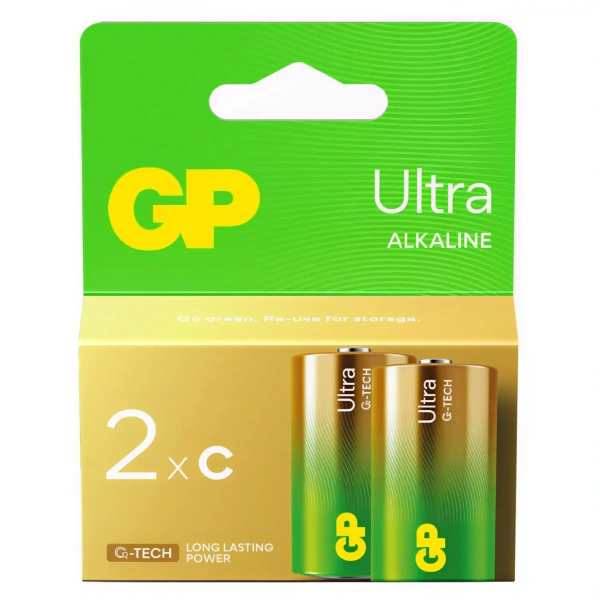 GP 14AU G-Tech Ultra Alkalin LR14 C Boy Orta Pil 2li Paket