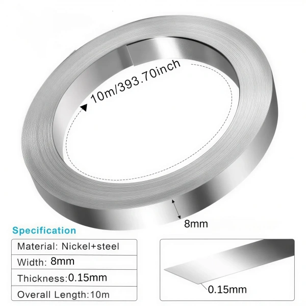 0.15x8mm Nikel Kaplı Punta Teli - 10 Metre