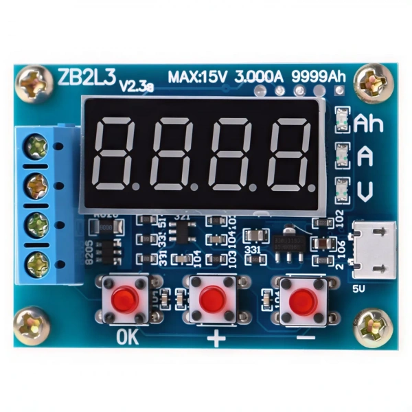 ZB2L3 1-15V 18650 Akü ve Pil Kapasite Ölçer Test Modülü