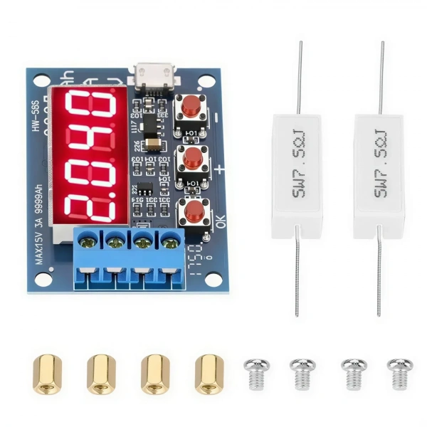 ZB2L3 1-15V 18650 Akü ve Pil Kapasite Ölçer Test Modülü