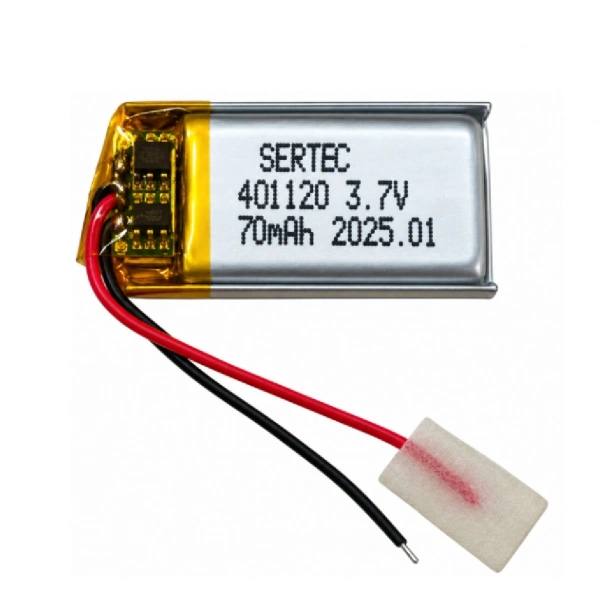 Sertec 401120 3.7V 70mAh Devreli Li-Polymer Pil – 1.5A