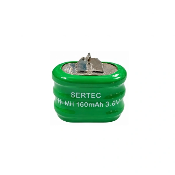 Sertec 3S1P 3.6V 160mAh Ni-MH 2 Pinli Şarjlı Buton Pil