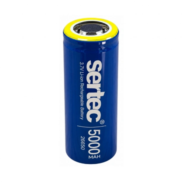 Sertec ICR26650 3.7V 5000mAh 3C Li-ion Düz Kafa Şarjlı Pil