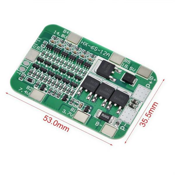 6S 15A 22.2V Li-ion Li-Po BMS Batarya Koruma Devresi