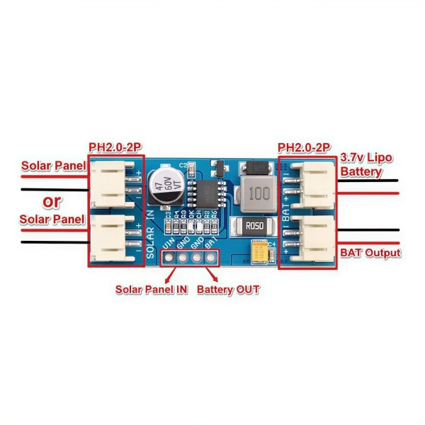 CN3065 1S 500mA Mini Solar Li-ion Li-Po Pil Şarj Modülü