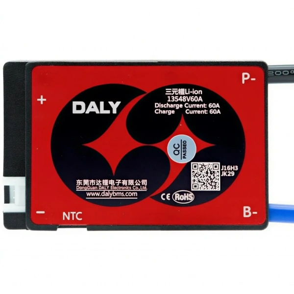 DALY 13S 60A Balanslı Li-ion BMS Batarya Koruma Devresi – NTCli