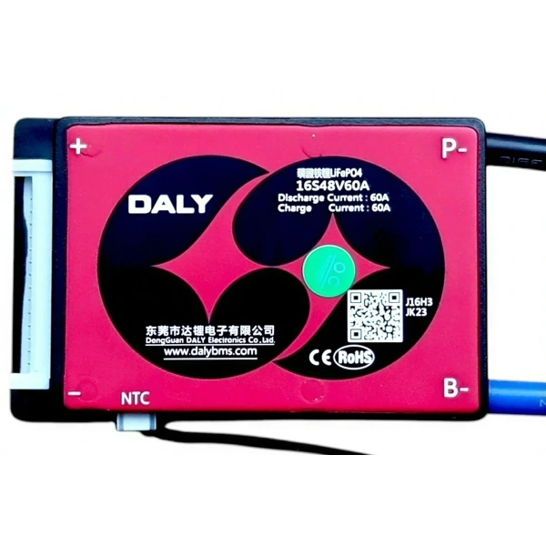 DALY 16S 60A Balanslı LiFePO4 BMS Batarya Koruma Devresi – NTCli