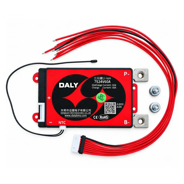 DALY 7S 60A Balanslı Li-ion BMS Batarya Koruma Devresi – NTCli