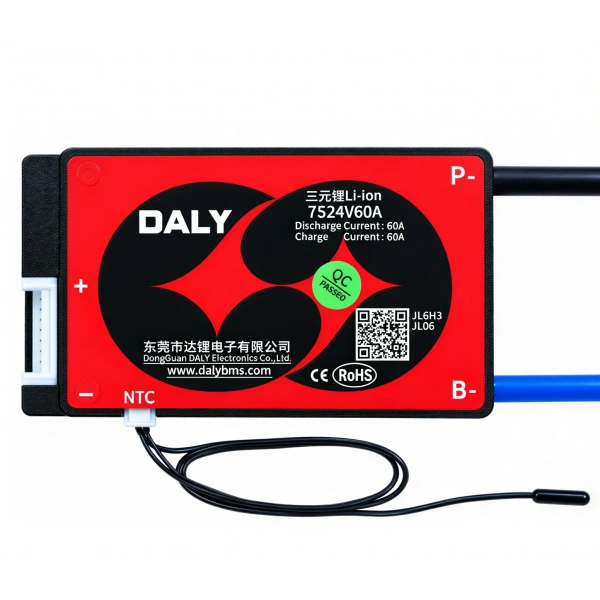 DALY 7S 60A Balanslı Li-ion BMS Batarya Koruma Devresi – NTCli