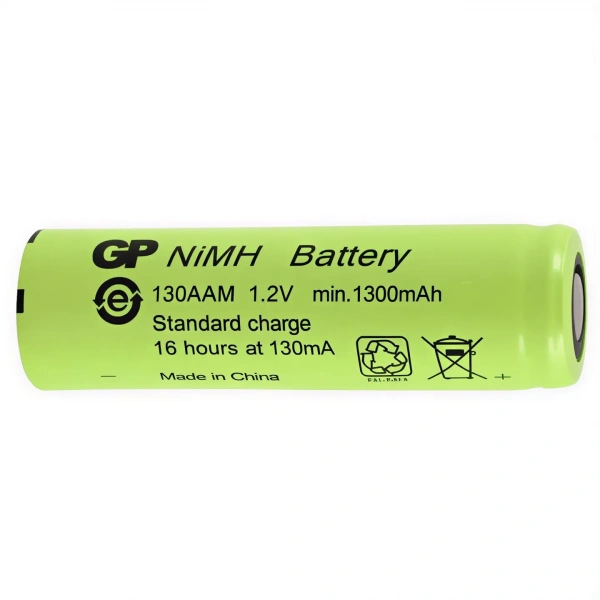 GP 130AAM 1300 mAh NiMH Düz Kafa Endüstriyel AA Şarjlı Kalem Pil