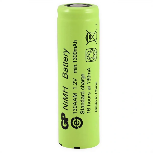 GP 130AAM 1300 mAh NiMH Düz Kafa Endüstriyel AA Şarjlı Kalem Pil
