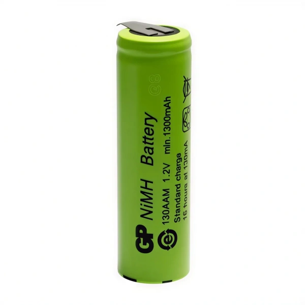 GP 130AAM 1300 mAh NiMH Düz Kafa Puntalı Endüstriyel AA Şarjlı Kalem Pil