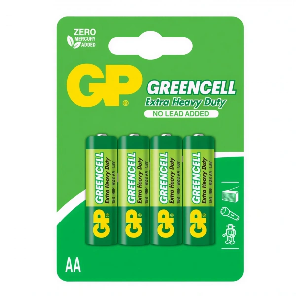 GP 15G Greencell R6 AA 1.5V Kalem Pil 4lü Paket