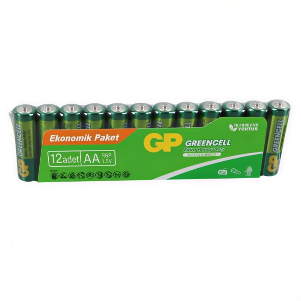 GP 15G Greencell R6 AA 1.5V Kalem Pil 12li Shrink