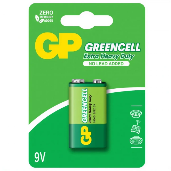 GP 1604G Greencell 9V Pil Tekli