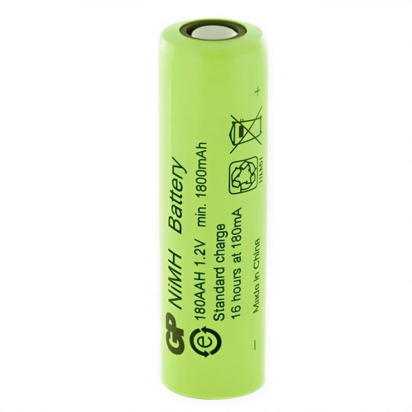 GP 180AAH 1800 mAh NiMH Düz Kafa Endüstriyel AA Şarjlı Kalem Pil