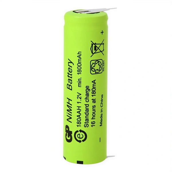 GP 180AAH 1800 mAh NiMH Düz Kafa Puntalı Endüstriyel AA Şarjlı Kalem Pil