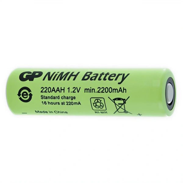 GP 220AAH 2200 mAh NiMH Düz Kafa Endüstriyel AA Şarjlı Kalem Pil