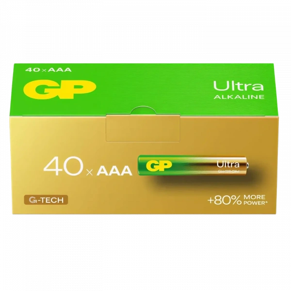 GP 24AU-2MTPB40 G-Tech LR3 Ultra Alkalin AAA İnce Kalem Pil 40lı Paket