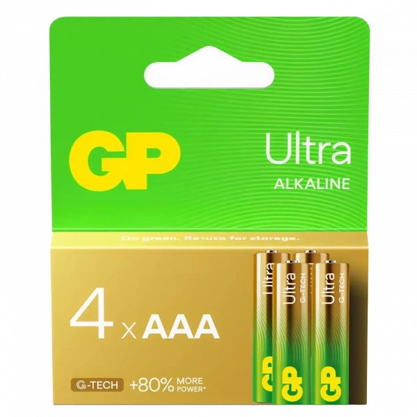 GP 24AU-2U4 G-Tech LR3 Ultra Alkalin AAA İnce Kalem Pil 4lü Paket