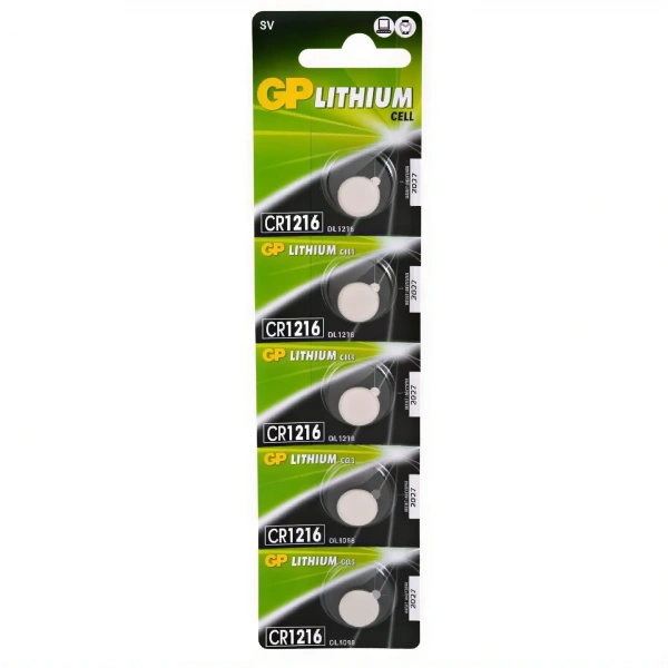 GP CR1216 3V Lityum Düğme Pil 5li Kart