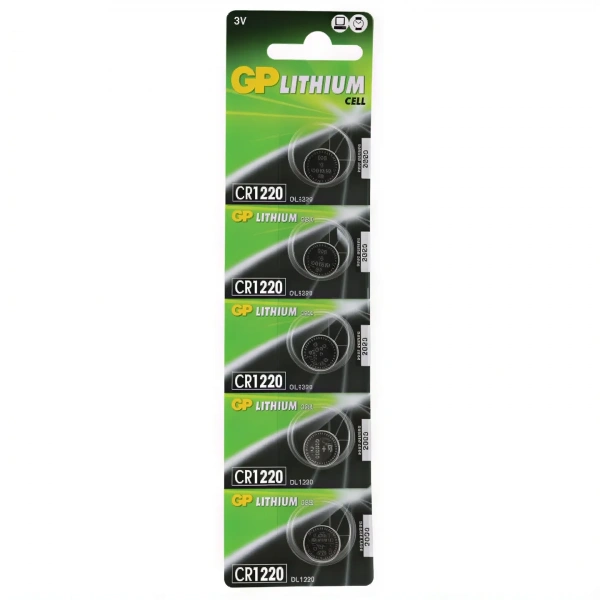 GP CR1220 3V Lityum Düğme Pil 5li Kart