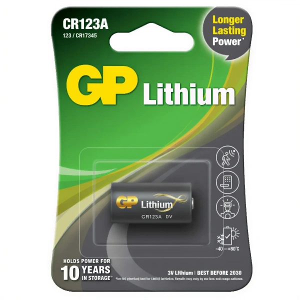 GP CR123A 3V Lityum Fotoğraf Makinesi Pili Tekli