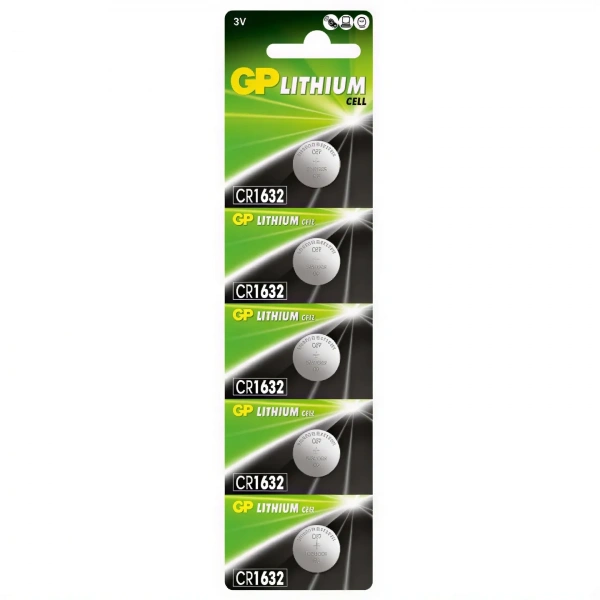 GP CR1632 3V Lityum Düğme Pil 5li Kart