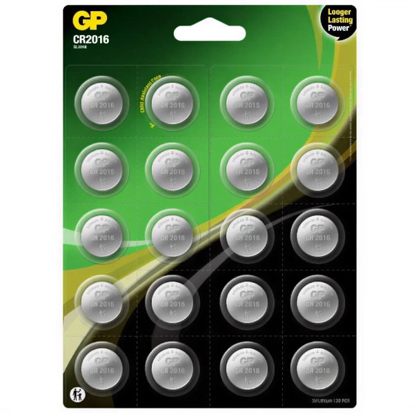 GP CR2016 3V Lityum Düğme Pil 20li Kart