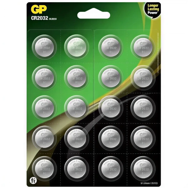 GP CR2032 3V Lityum Düğme Pil 20li Kart