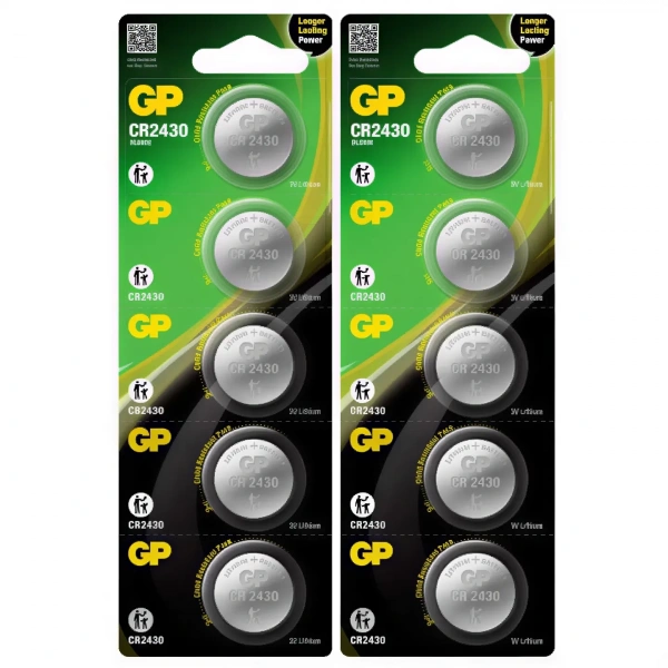 GP CR2430 3V Lityum Düğme Pil 10lu Set