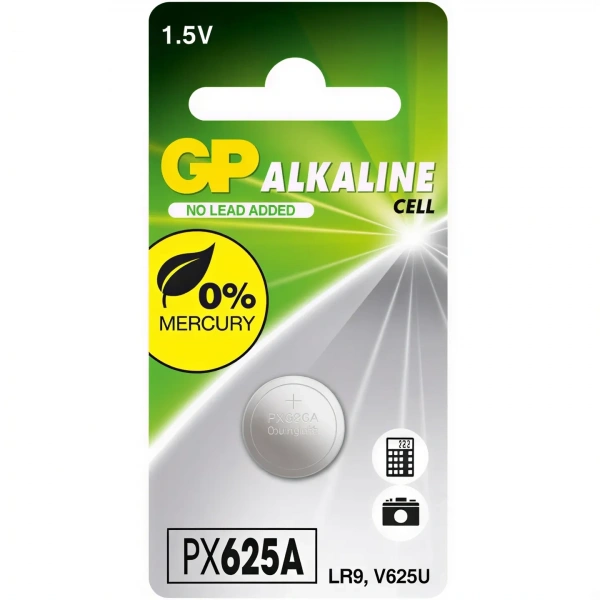 GP PX625A 1.5V Alkalin LR9 Düğme Pil Tekli