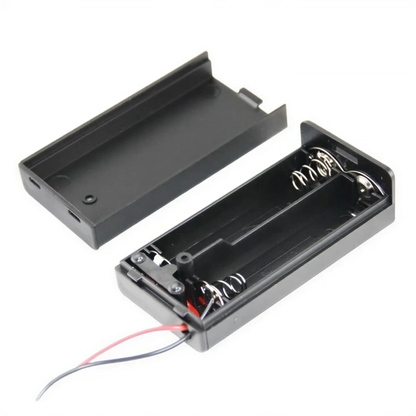 IC-233C 2li Kapaklı Anahtarlı AA Pil Yuvası