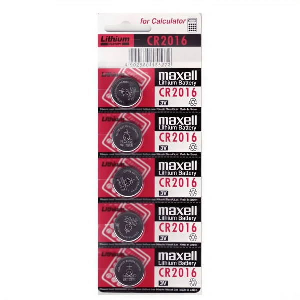 Maxell CR2016 3V Lityum Düğme Pil 5’li Kart
