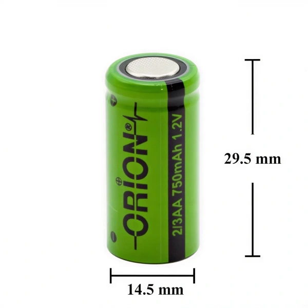 Orion 1.2V Ni-MH 2/3AA 750mAh 1C Düz Kafa Şarj Edilebilir Pil