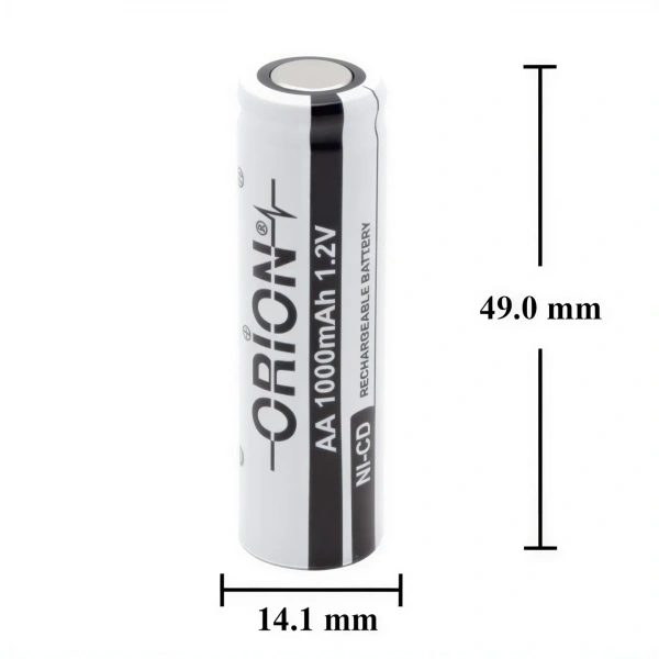 Orion 1.2V Ni-Cd AA 1000mAh 3C Düz Kafa Şarj Edilebilir Kalem Pil