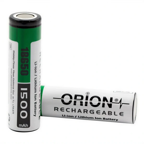 Orion 18650 3.7V 1500mAh 3C Düz Kafa Li-ion Şarj Edilebilir Pil