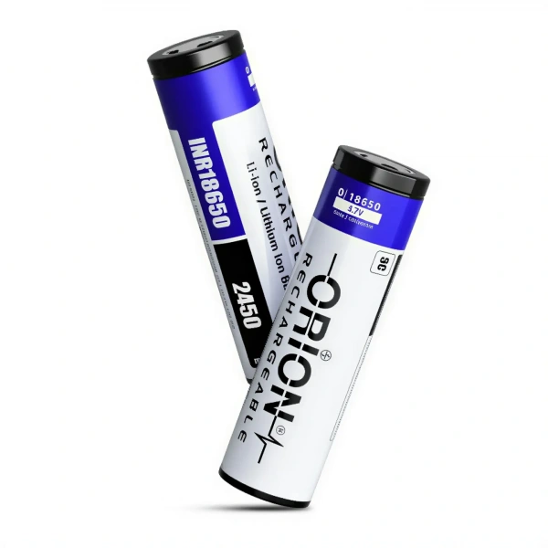 Orion 18650 3.7V 2450mAh 5C Düz Kafa Li-ion Şarj Edilebilir Pil
