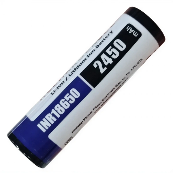 Orion 18650 3.7V 2450mAh 5C Düz Kafa Li-ion Şarj Edilebilir Pil