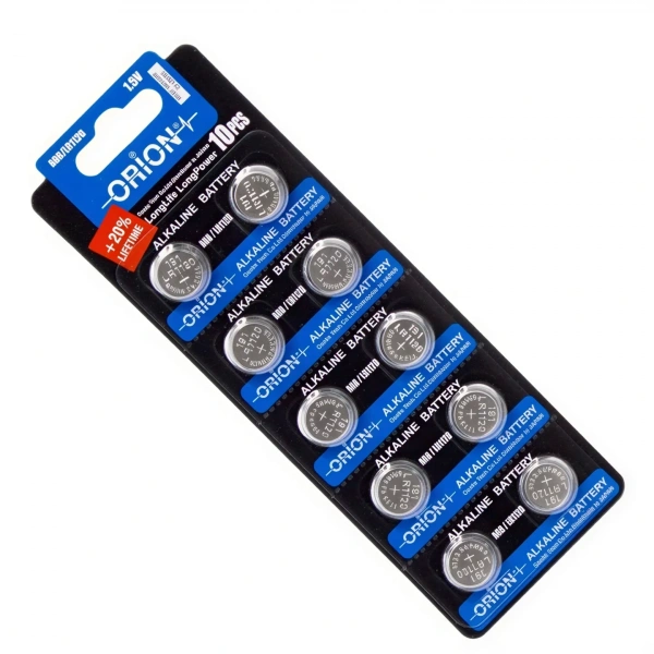 Orion AG8 LR55 LR1120 1.5V Alkalin Düğme Pil 10lu Kart