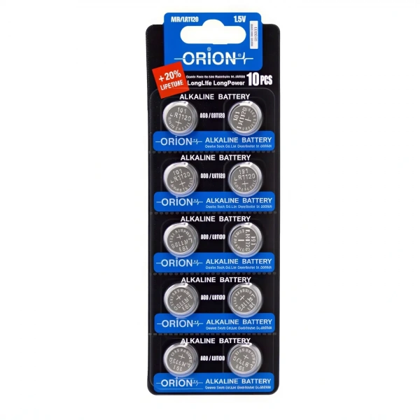 Orion AG8 LR55 LR1120 1.5V Alkalin Düğme Pil 10lu Kart