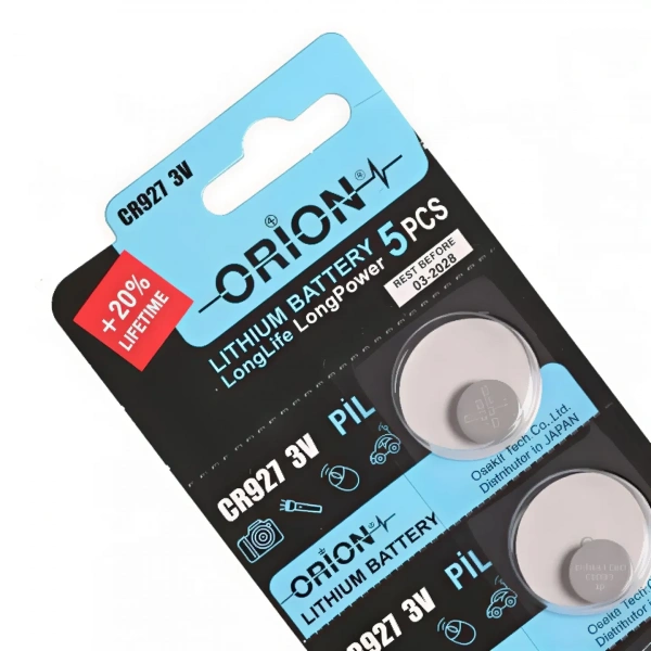 Orion CR927 3V Lityum Düğme Pil 5li Kart