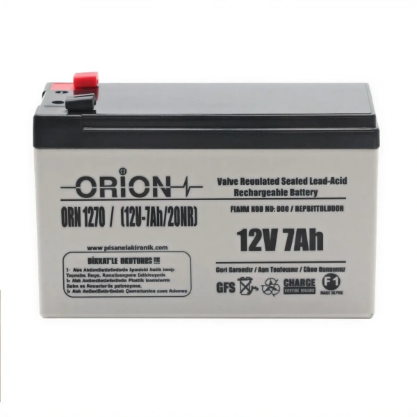 Orion ORN1270 12V 7Ah Bakımsız Kuru Akü