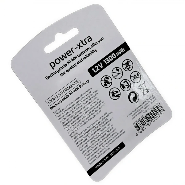 Power-Xtra 1.2V 1300 mAh Ni-MH AA Şarjlı Kalem Pil - 2li Paket