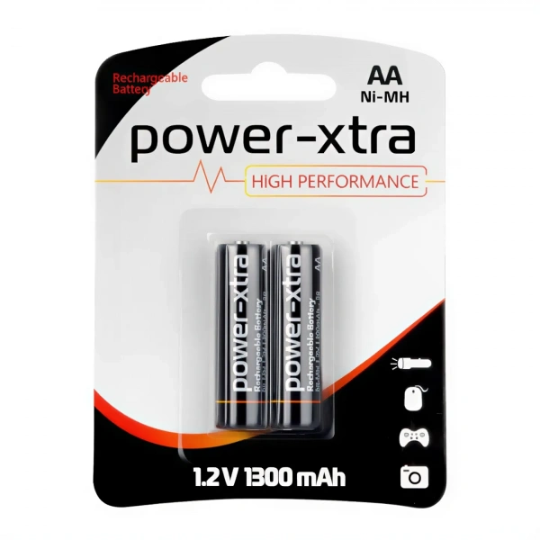 Power-Xtra 1.2V 1300 mAh Ni-MH AA Şarjlı Kalem Pil - 2li Paket