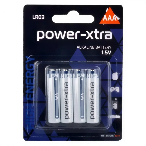 Power-Xtra LR03 1.5V Alkalin AAA İnce Kalem Pil - 4lü Paket