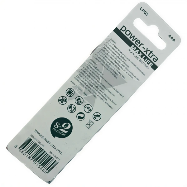 Power-Xtra MaxLife LR03 1.5V Alkalin AAA İnce Kalem Pil - 10lu Paket