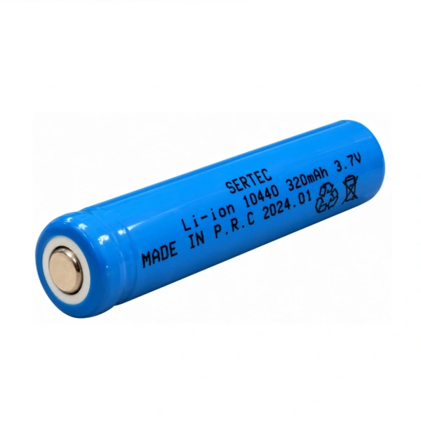 Sertec 10440 3.7V 320mAh 1C Li-ion Düz Kafa Şarjlı Pil