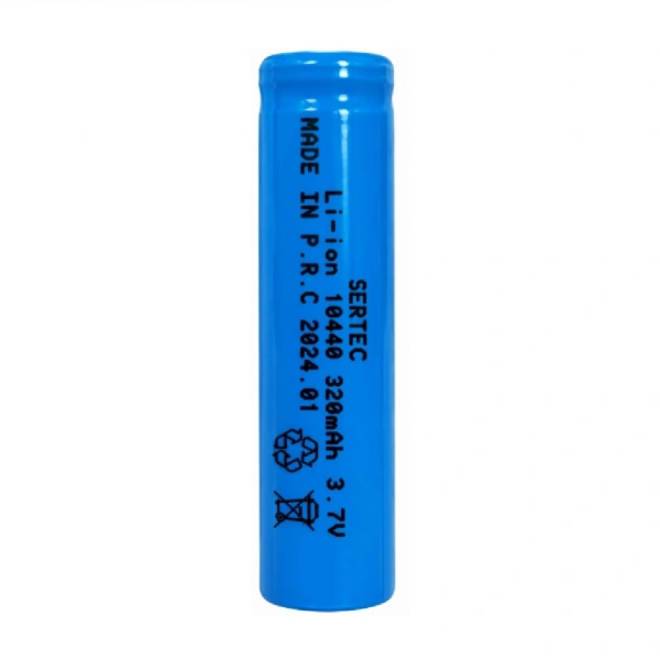 Sertec 10440 3.7V 320mAh 1C Li-ion Düz Kafa Şarjlı Pil